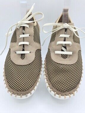 Eric Michael Tulip Sole Sneakers Italy Woven Comfort Shoes US 8.5-9 EU 39